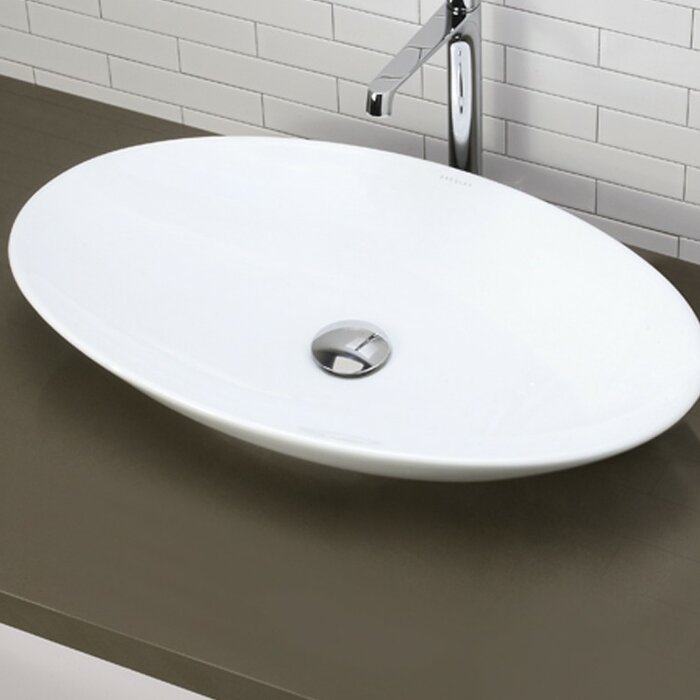 Lavender Classically Redefined Ceramic Oval Vessel Bathroom Sink