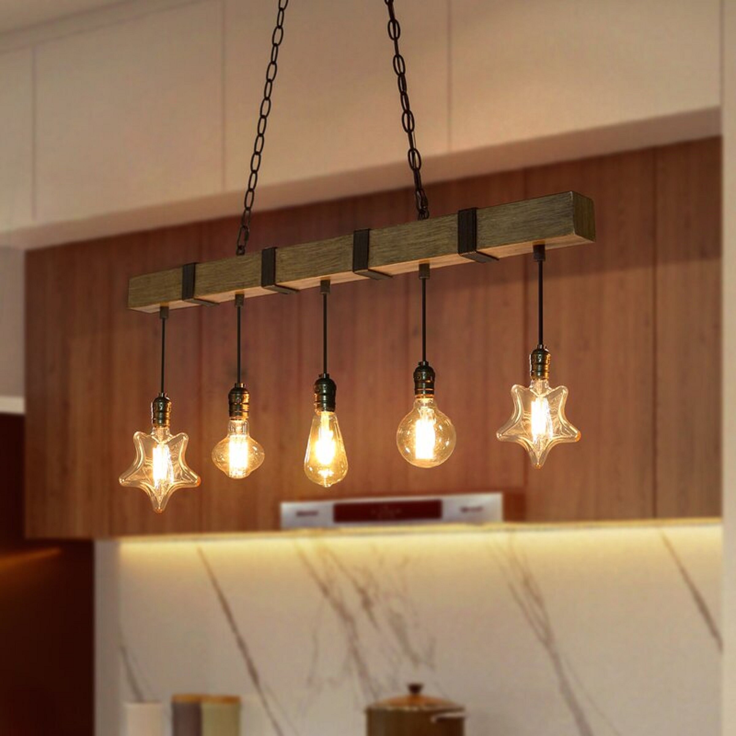 5 light pendant bar