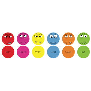 Emotions English Kids Floor Cushion (Set of 6) by KaloKids