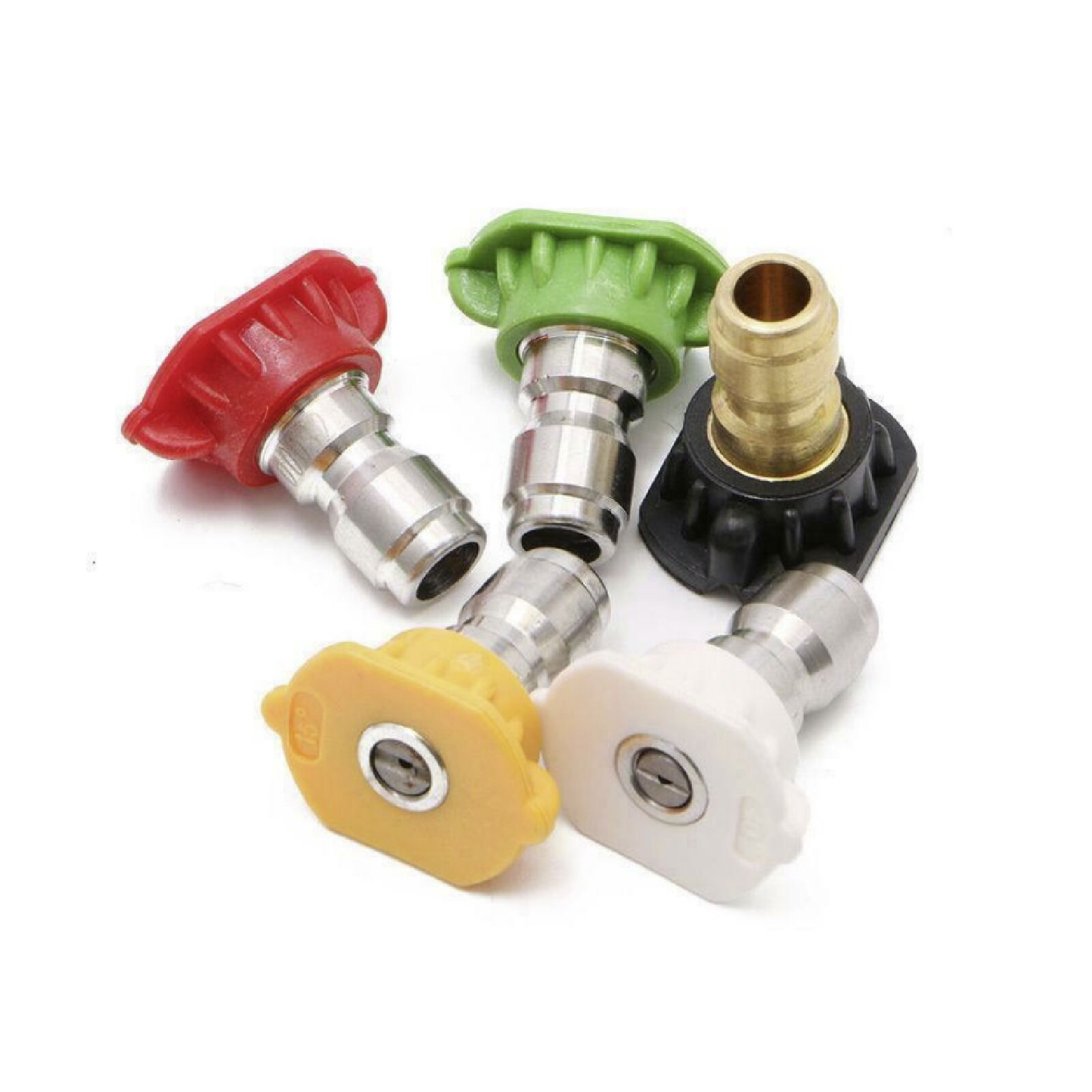 5pcs/Set Power Pressure Washer Spray Nozzle Variety Degrees Quick Connect US AN 