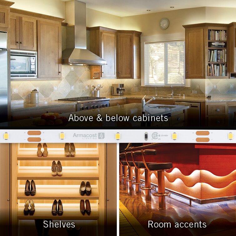 Kitchen Cabinet Shelf Counter LED Lighting Strip SMD 5050 300 LEDs 20/ft BLUE 