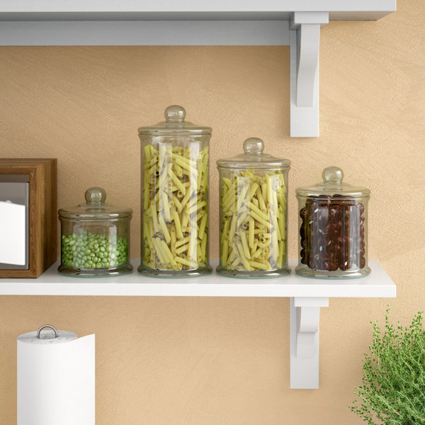 Glass Canisters With Wood Lids | Wayfair