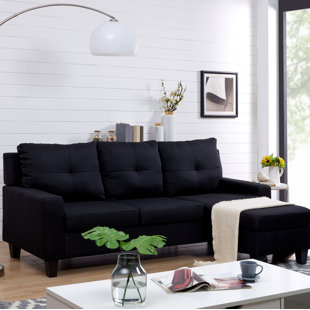 Go to store & view more images Hodder Reversible Sectional with Ottoman by Ebern Designs