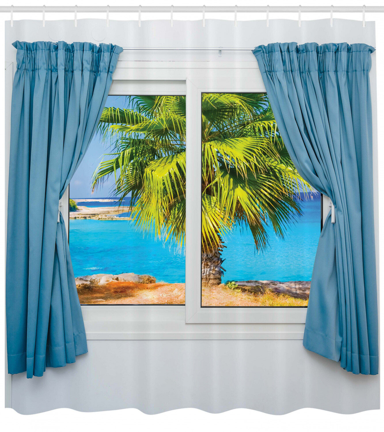 cheap beach shower curtains