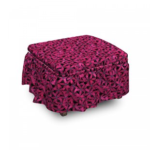 Romantic Flowers In Bloom Ottoman Slipcover (Set Of 2) By East Urban Home