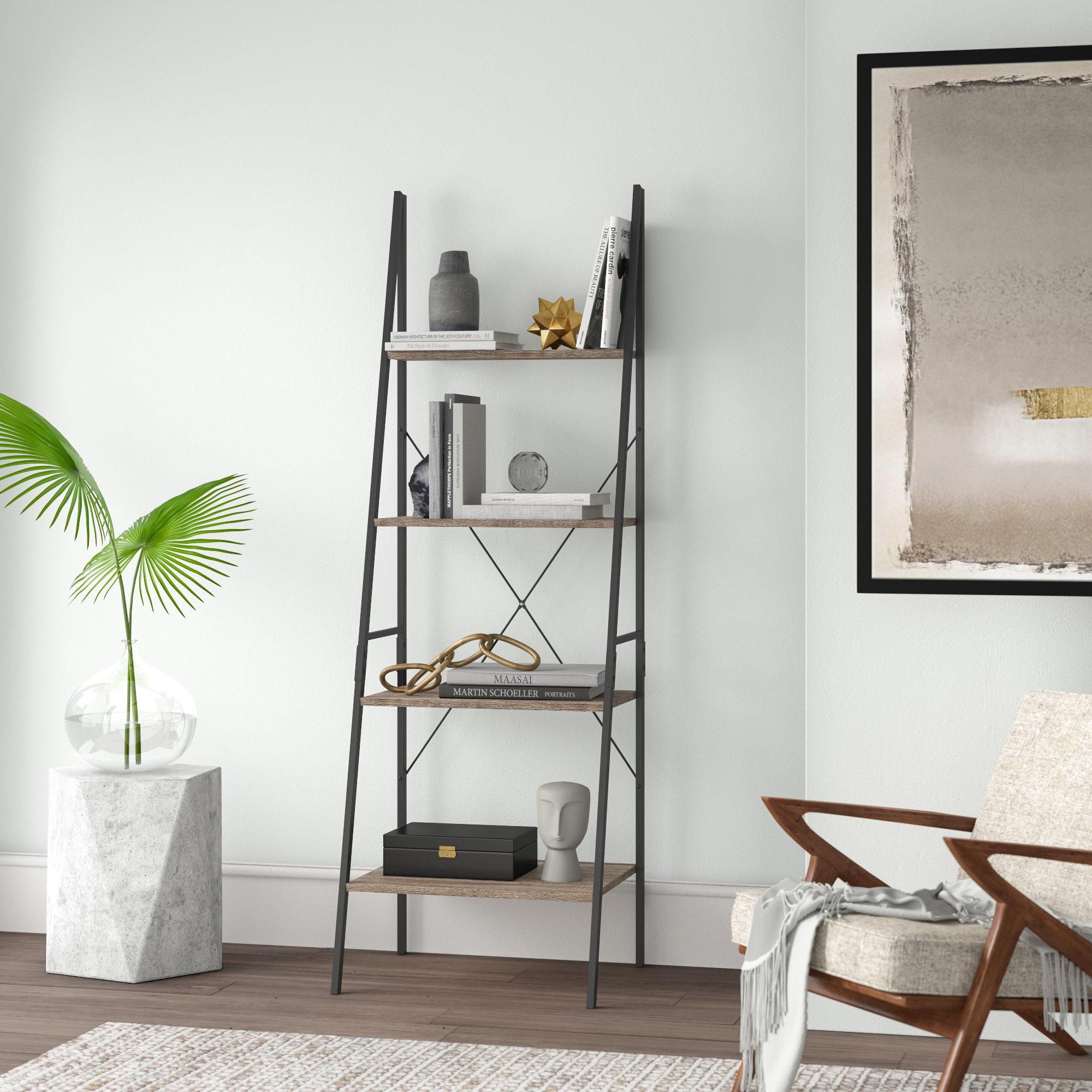 Leaning Bookcases Ladder Shelves Wayfair