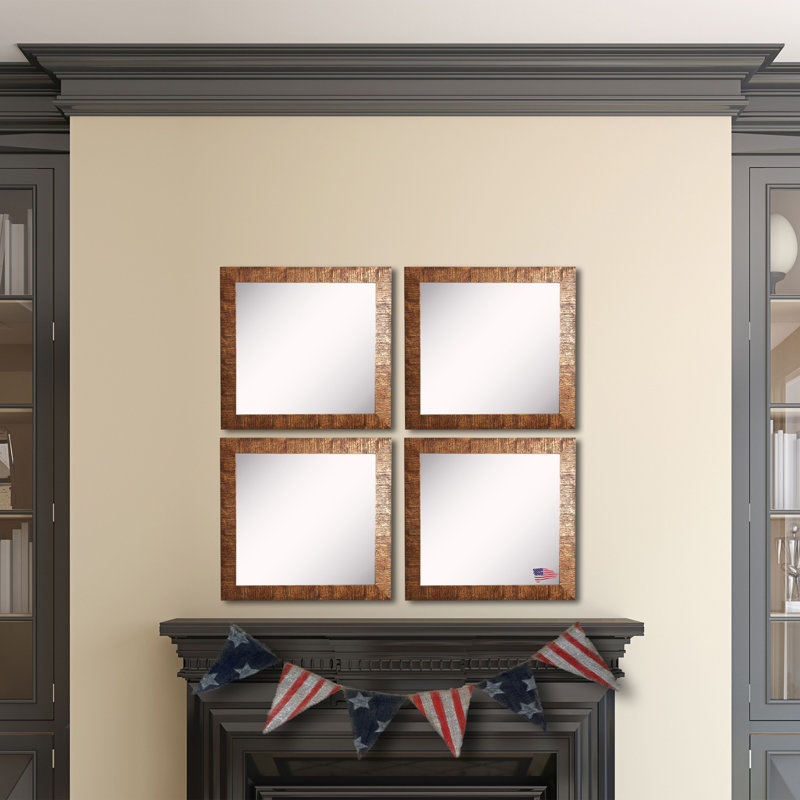 Dakota Fields 4 Piece Analleli Bronze Modern Contemporary Wall Mirror Set Wayfair