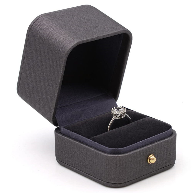 engagement ring box Black Velvet Ring box 