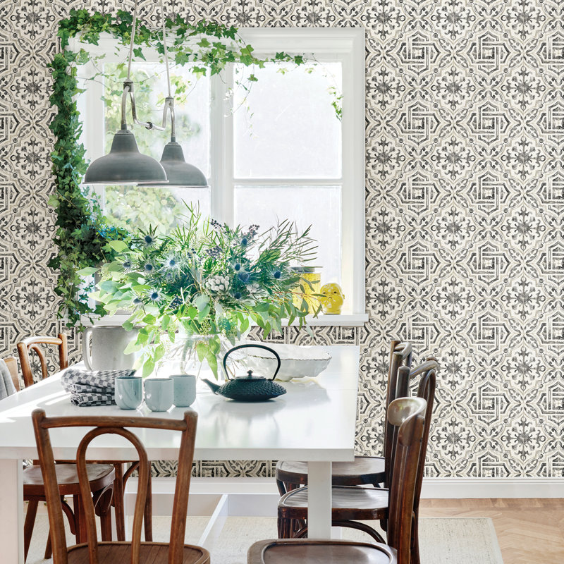 Alexis Spanish Tile 33 L X 20 5 W Geometric Wallpaper Roll