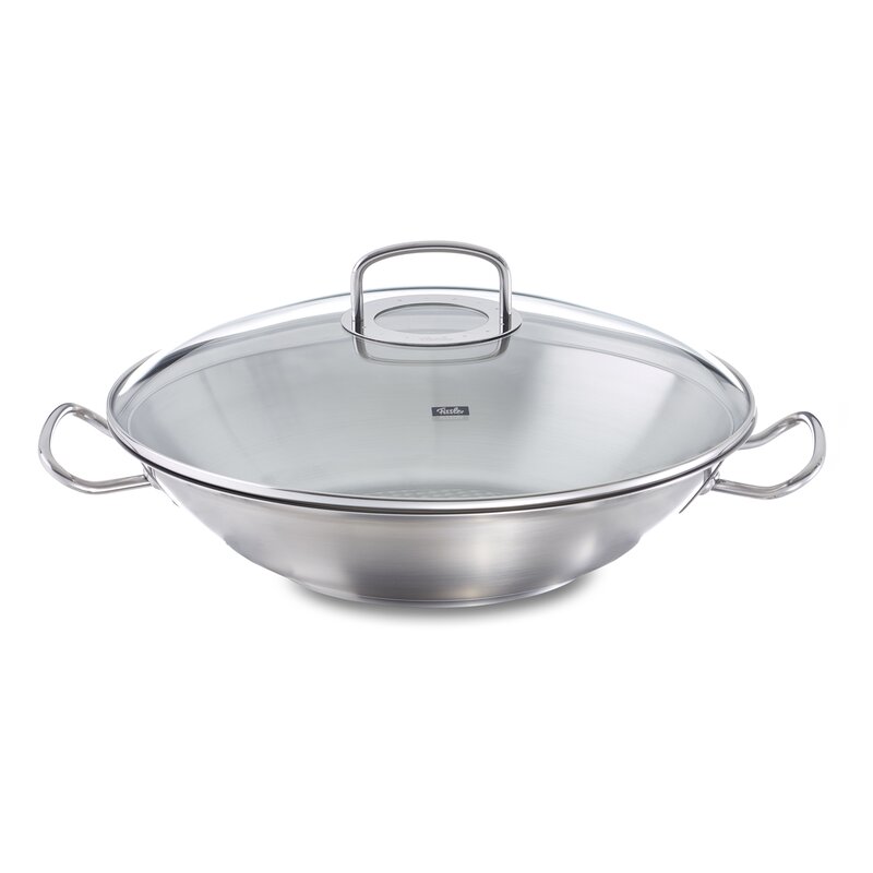 Fissler Usa Original Profi 13 8 In Stainless Steel Wok With Lid