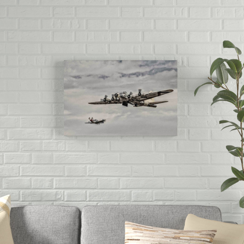 Williston Forge B 17 Flying Fortress With P 51 Mustang Escort