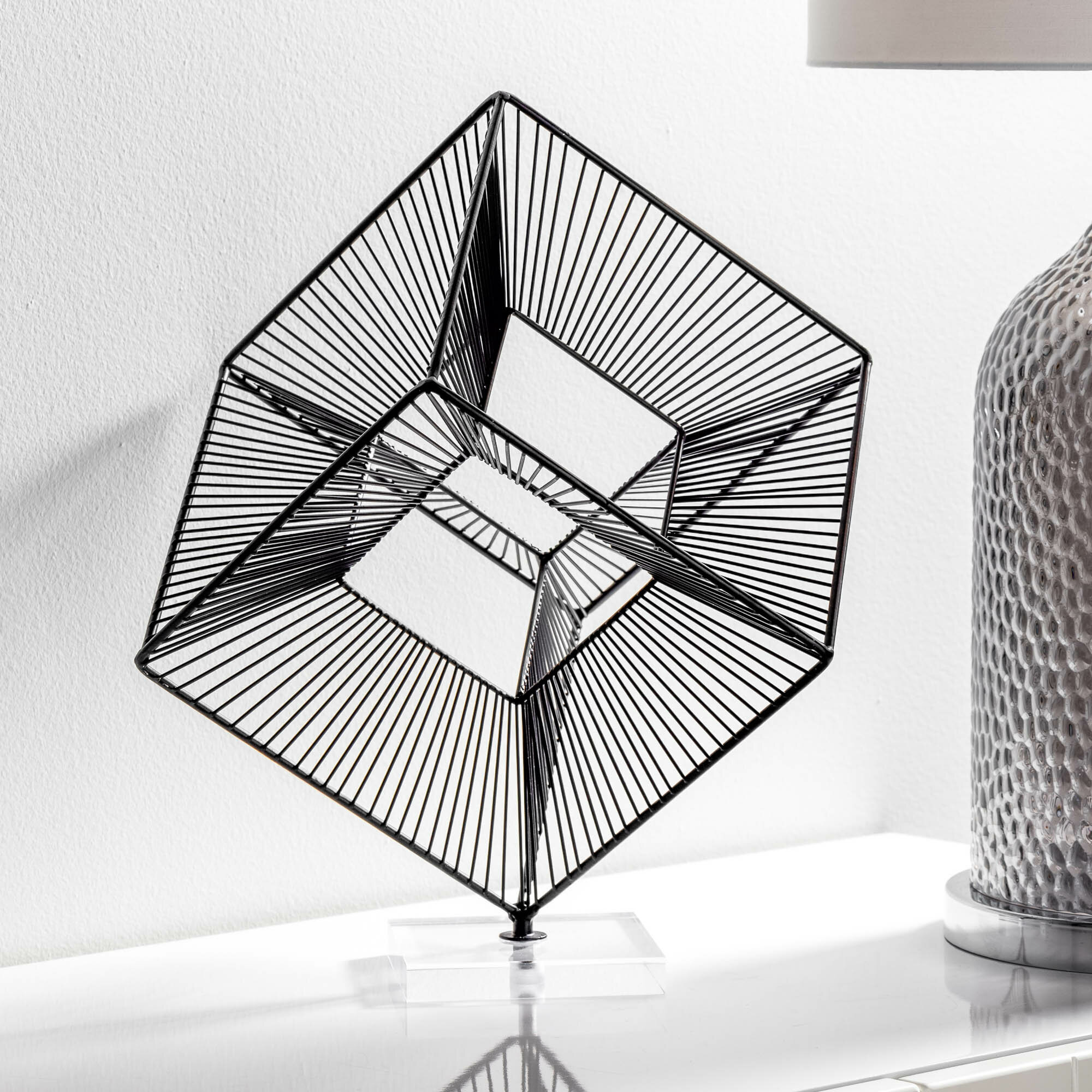 Ivy Bronx Febe 3d Radiant Cube Sculpture Wayfair