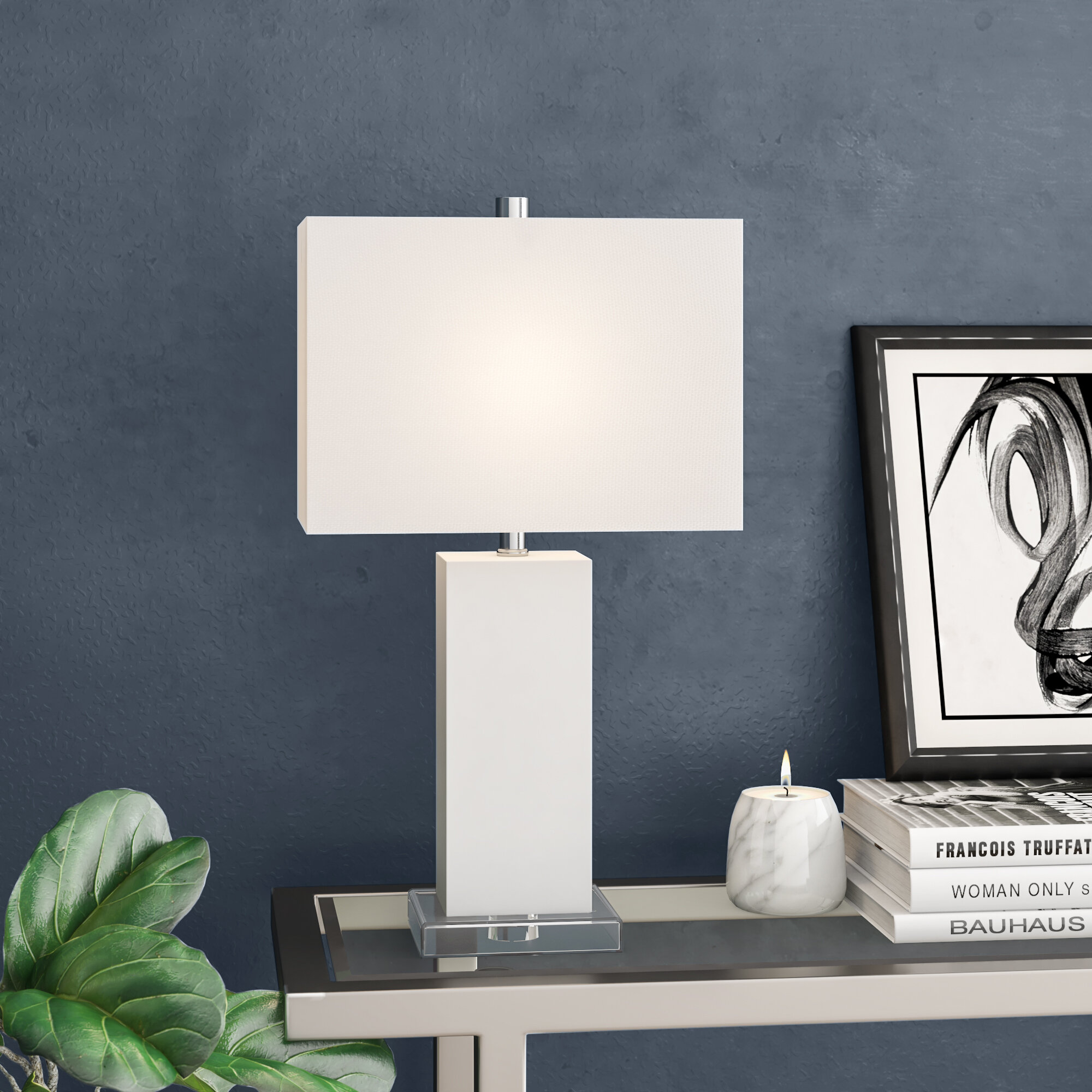 white table lamp base