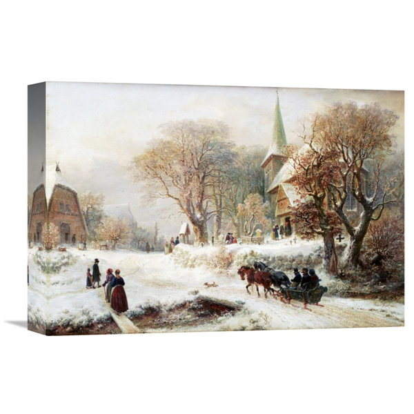 Global Gallery Going To Church By Hermann Kauffmann Painting
