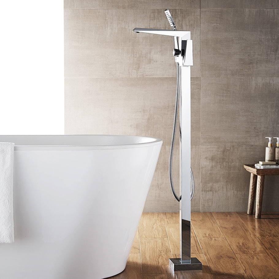 Vinnova Cypress Single Handle Floor Mount Freestanding Tub Filler