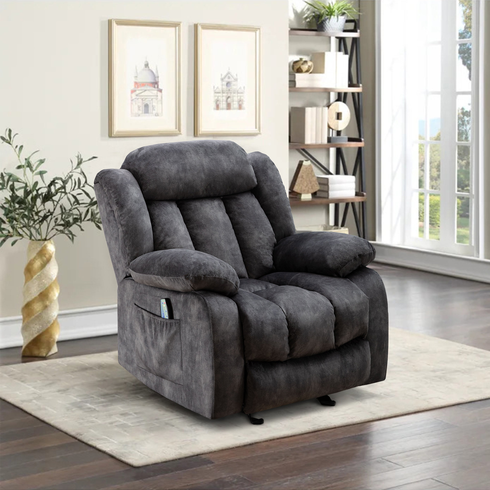 reclining lift chair with heat and massage