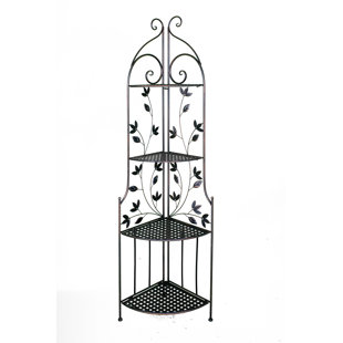 Go to store & view more images Winston Porter Robards Leaf Stainless Steel Baker's Rack