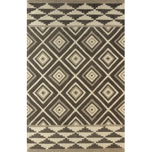 Luevano Hand-Tufted Soot/Brown Area Rug