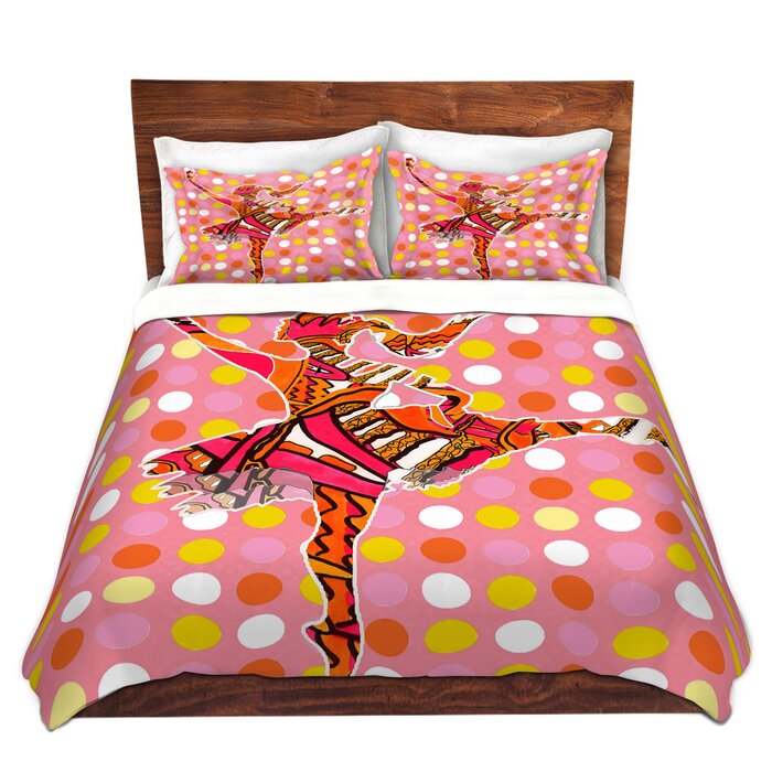 East Urban Home Ballerina Polka Dot Duvet Cover Set Wayfair