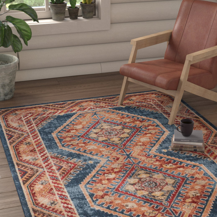 Isanotski Red Blue Area Rug