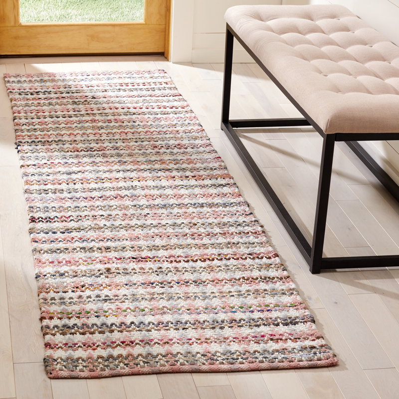 Bungalow Rose Bester Geometric Handmade Flatweave Cotton Pink Bungalow Rose Bester Geometric Handmade