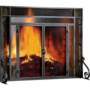 Plow Hearth 2 Panel Steel Fireplace Screen Chokkow Dudee