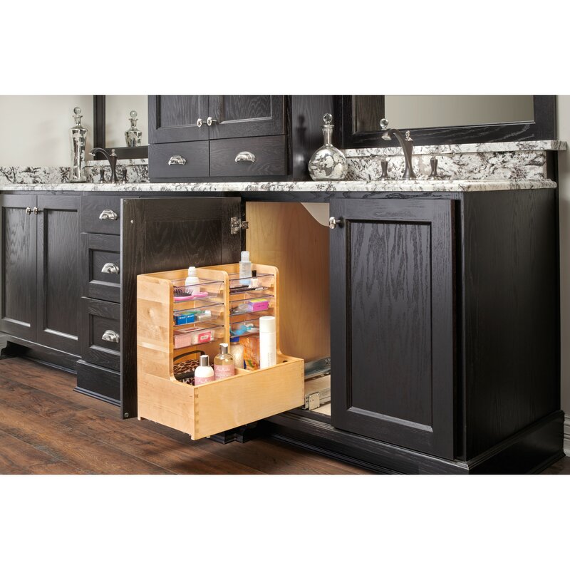 Rev A Shelf Maple L Shaped Vanity Organizer Pull Out Pantry