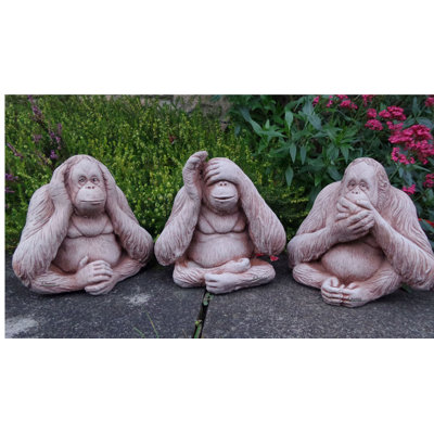 Bloomsbury Market Pinkerton 3 Piece Wise Monkey Speak See Hear No Evil Stone Garden Statue Set Wayfair Co Uk The three wise monkeys, pictorial maxim that originated in china of three wise monkeys (mizaru, kikazaru and iwazaru) who see and hear and speak no evil. wayfair