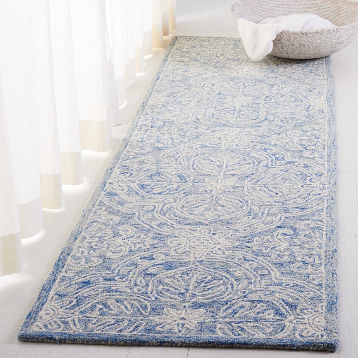 Lauren Ralph Lauren Etienne Handmade Wool Blue / Ivory Rug & Reviews |  Wayfair