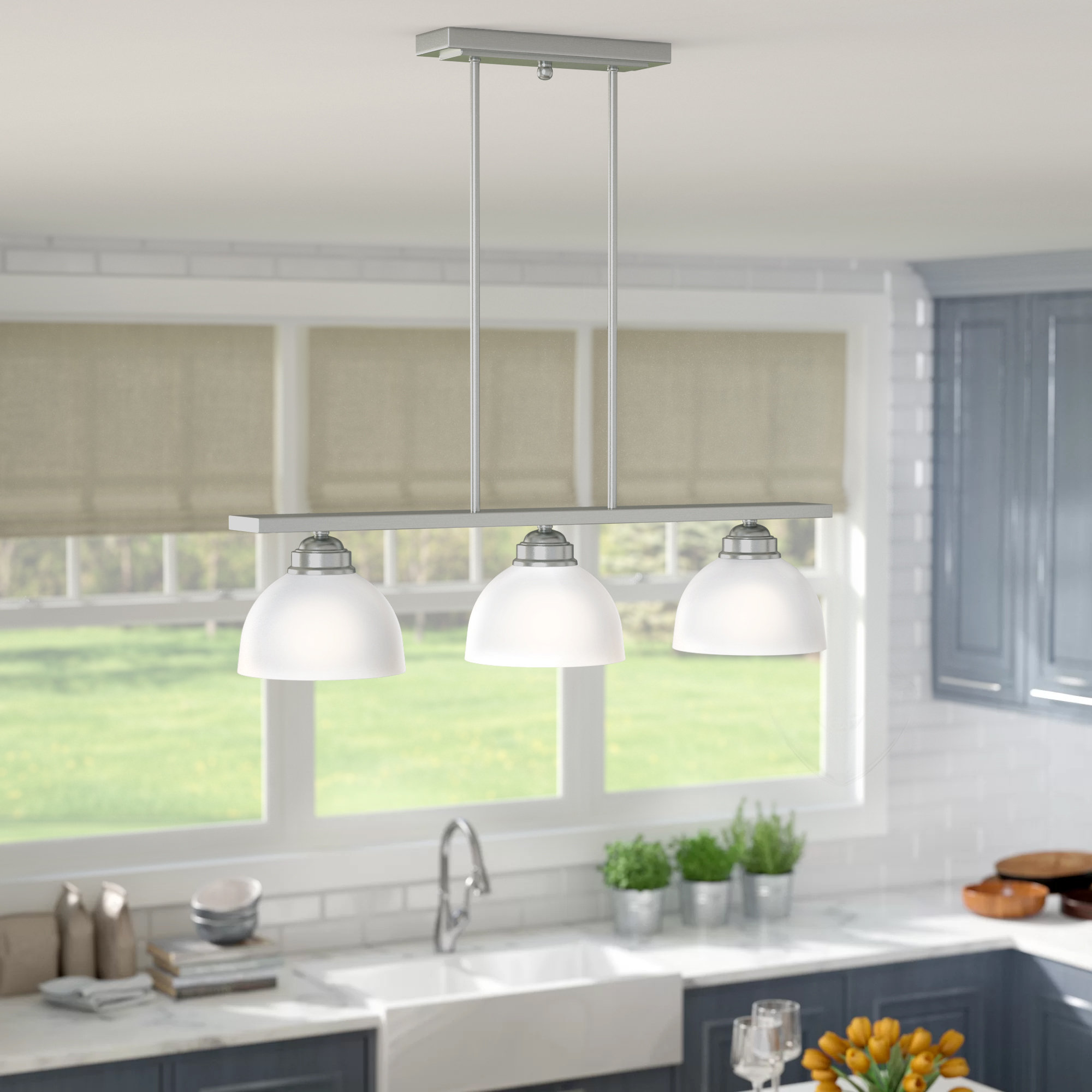 Alcott Hill Irwin 3 Light Kitchen Island Pendant Reviews Wayfair