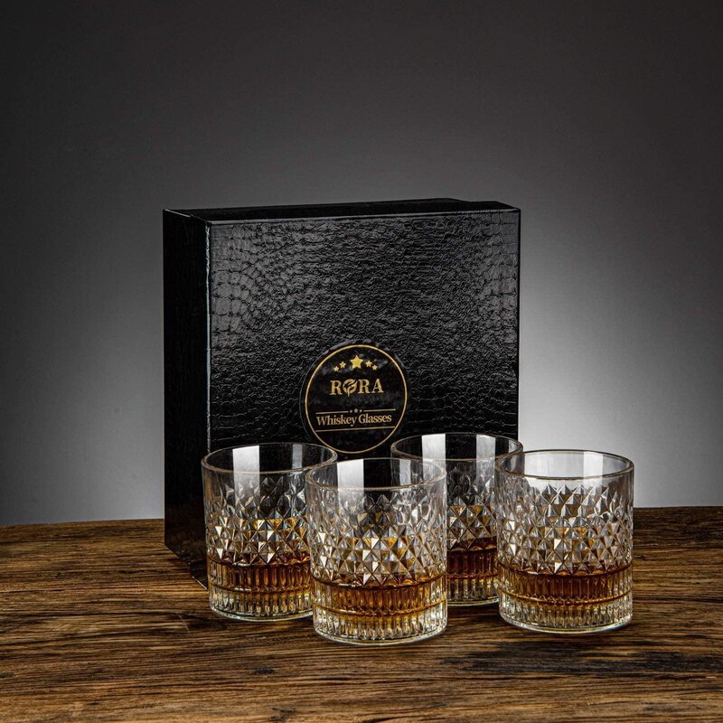 zhong_hua Whiskey Glasses Set Of 4 With Luxury Gift Box
