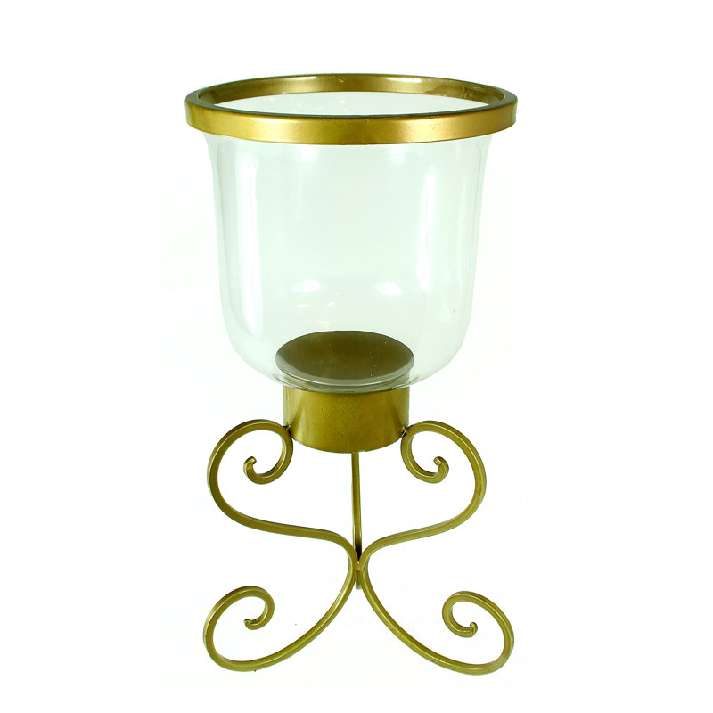 World Menagerie Essential Décor And Beyond Metal And Glass Votive Holder Wayfair