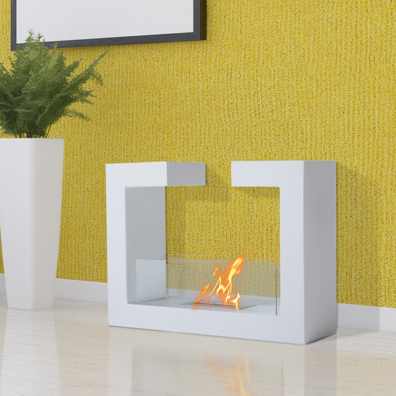 Orren Ellis Dobbin Freestanding Stainless Steel Heater Bio Ethanol