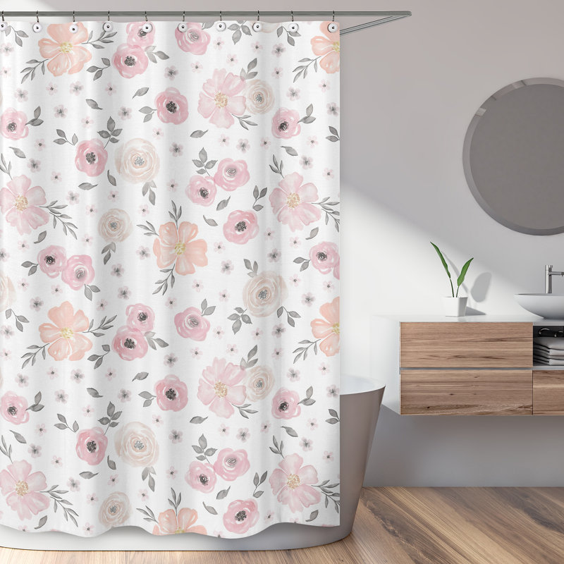 sweet jojo watercolor floral curtains