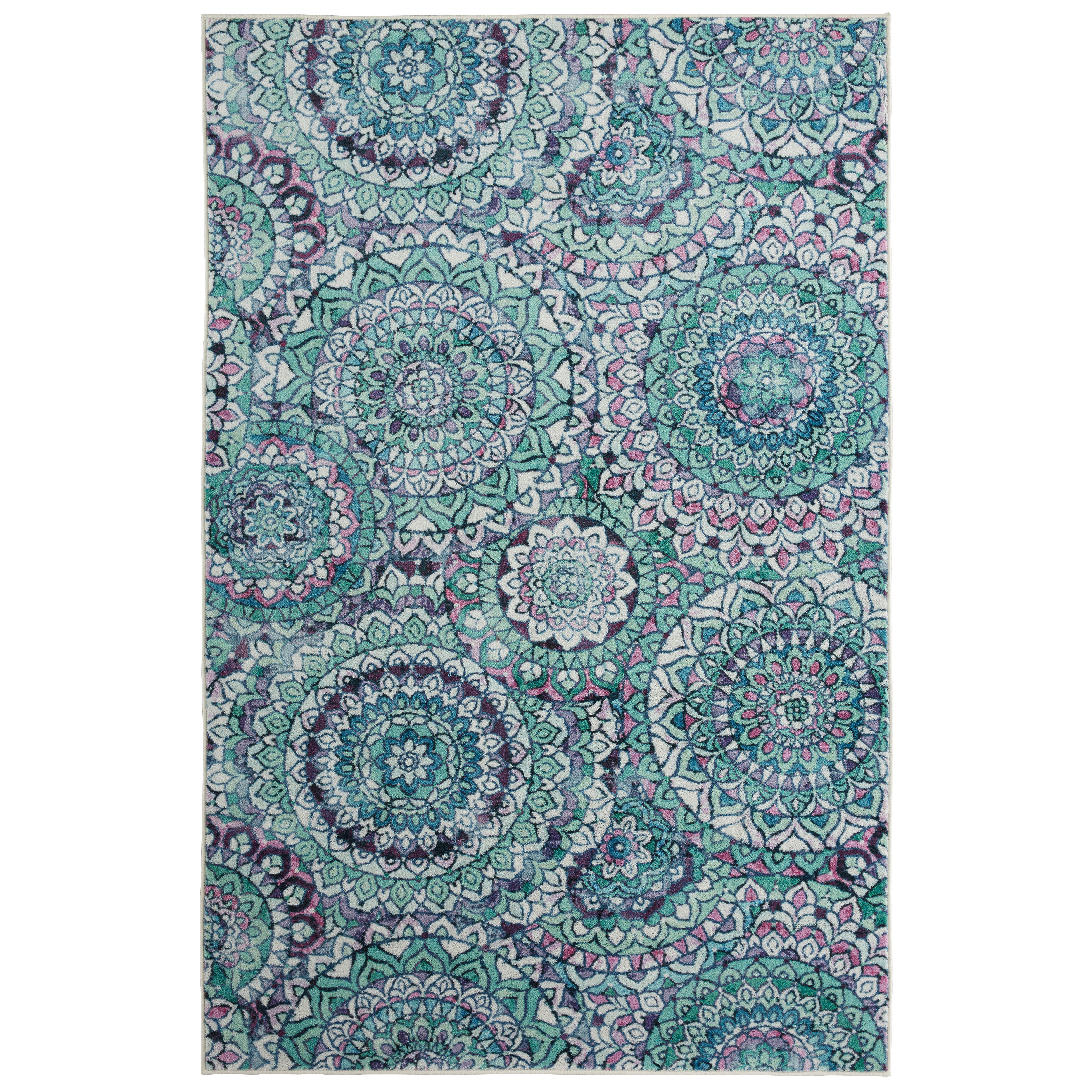 Bungalow Rose Amblewood Medallion Seafoam Green Area Rug Reviews Bungalow Rose Amblewood Medallion