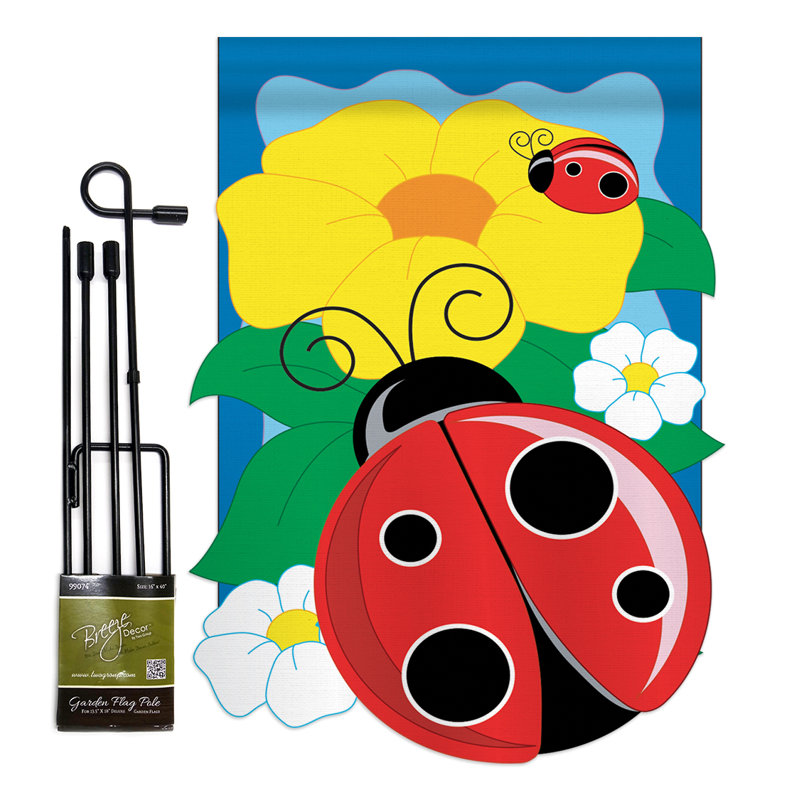 Breeze Decor Ladybug Friends Bugs And Frogs 2 Sided Polyester 19 X 13 In Garden Flag Wayfair