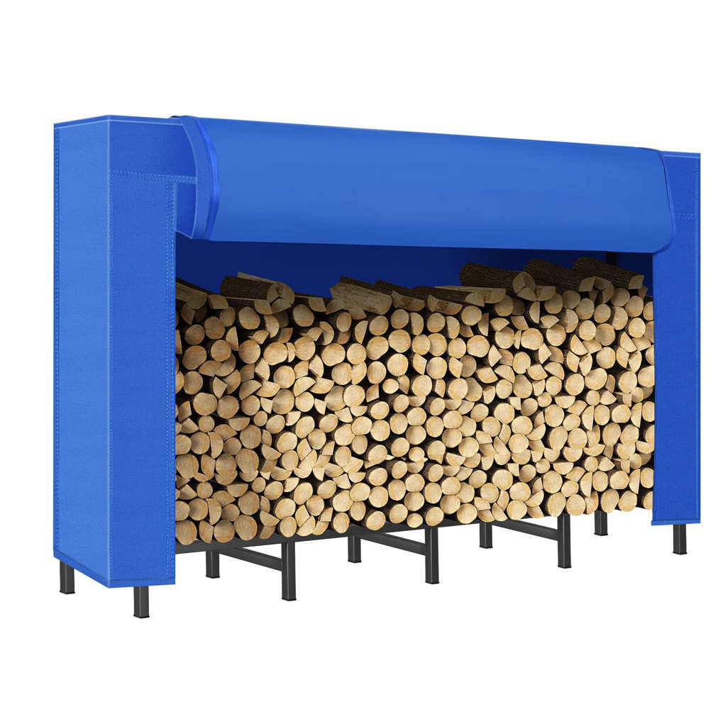 Arlmont & Co. Kurk 10.6299'' W Metal Log Rack Wayfair