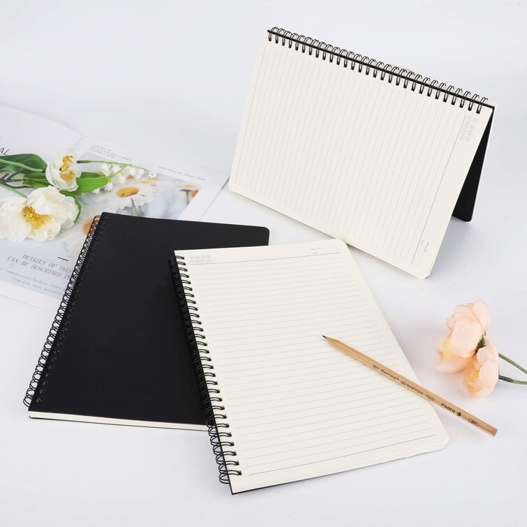 PU Hard Cover Lined Notebook Notepad Writing Pad Ruled Hardback Touch Pen Note 