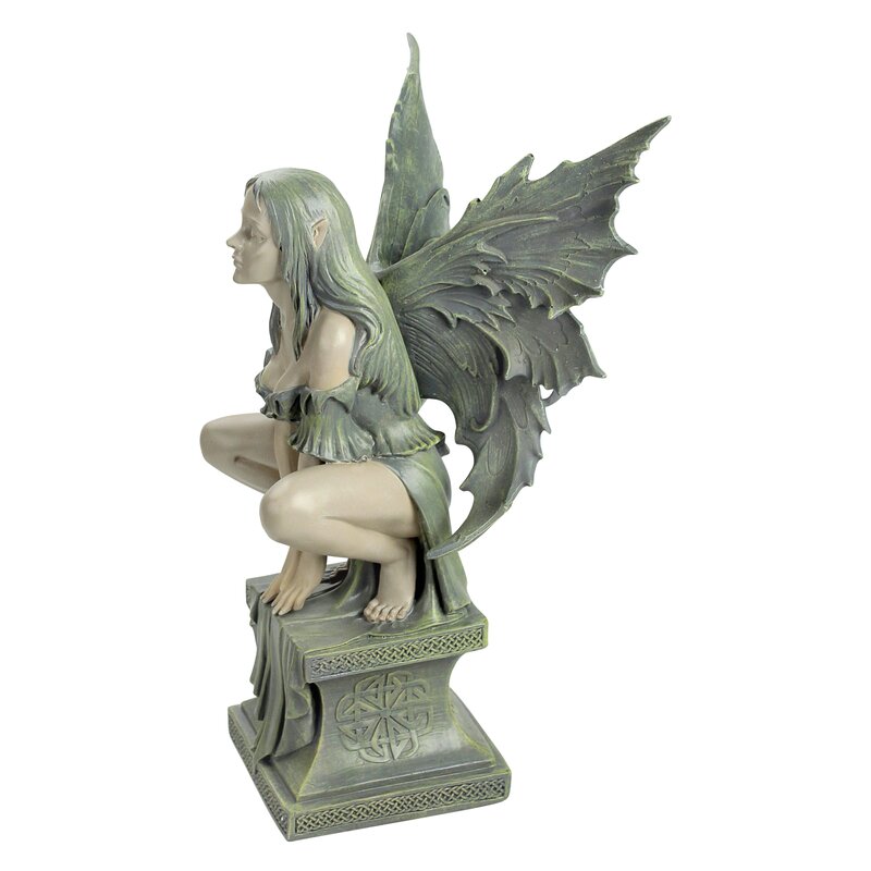 Large Design Toscano Celtic Fairy/'s Perilous Perch Garden Statue
