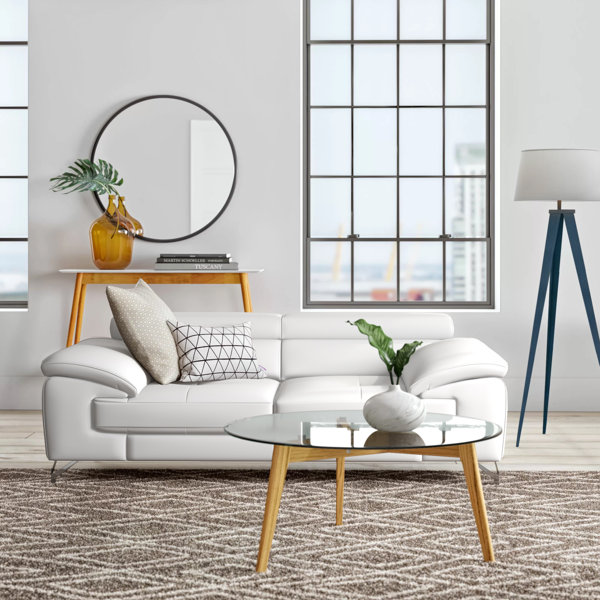 Modern Contemporary Low Profile Leather Sofa Allmodern