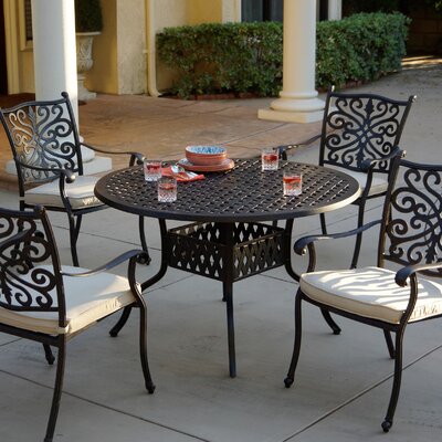 Astoria Grand Archway 5 Piece Dining Set with Cushions