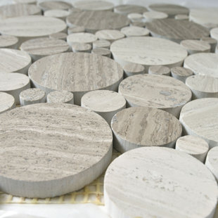 Bolle Random Sized Marble Mosaic Tile in White Oak by