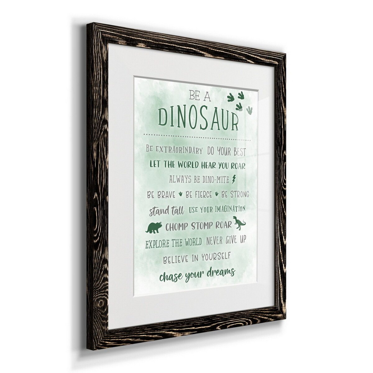 Isabelle  Max™ Be A Dinosaur - Picture Frame Textual Art | Wayfair