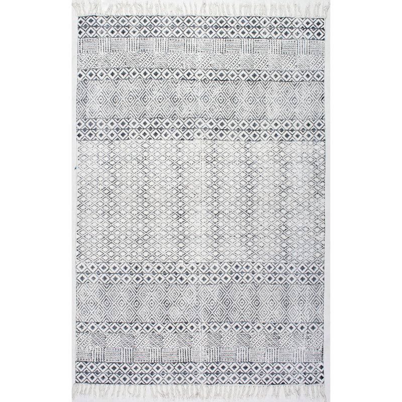 Laurel Foundry Modern Farmhouse Lindy Geometric Handmade Flatweave Light Gray Area Rug Reviews Wayfair