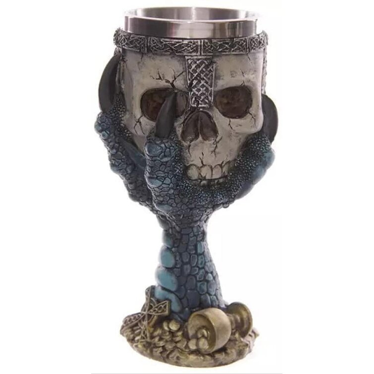 Skull Double Wall Glass Coffee Mug Cup Skeleton Halloween Party Drinks Latte Bar 