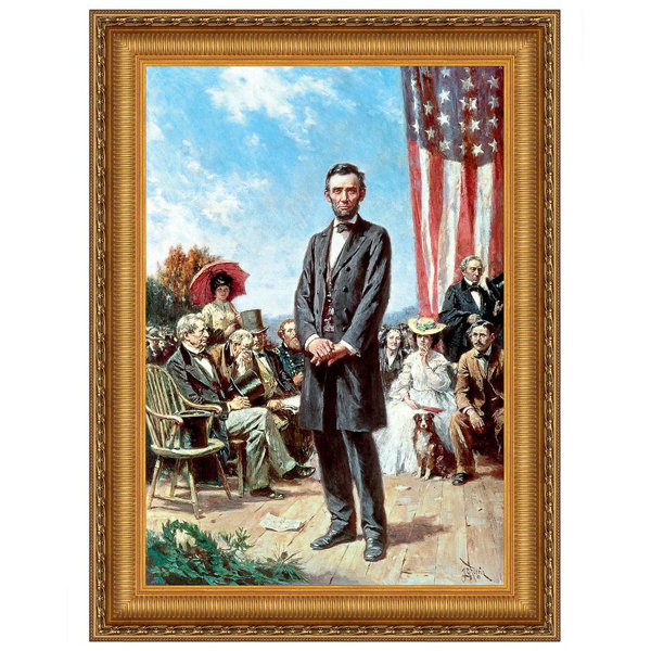 Design Toscano Replica The Gettysburg Address Of 1863 Framed Oil