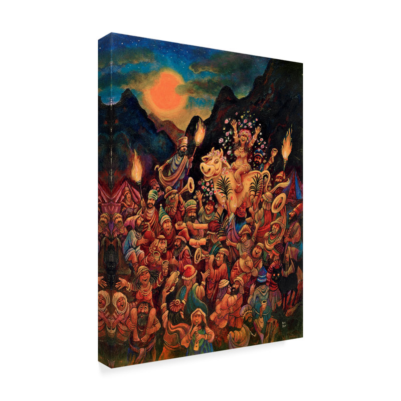 Trademark Art Moses Groups Acrylic Painting Print On Wrapped
