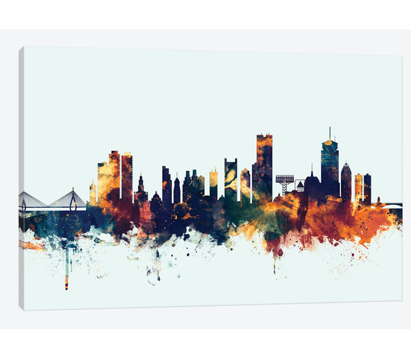 East Urban Home Skyline Series Boston Massachusetts Usa Ii On