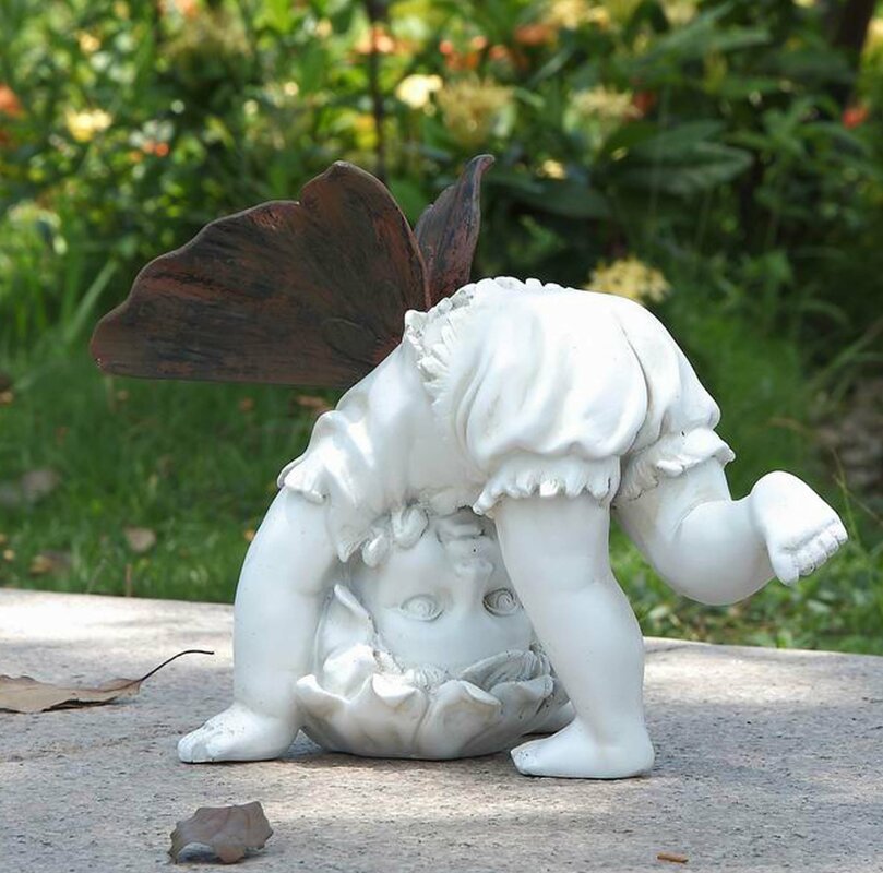 Tumbling Baby Fairy Statue