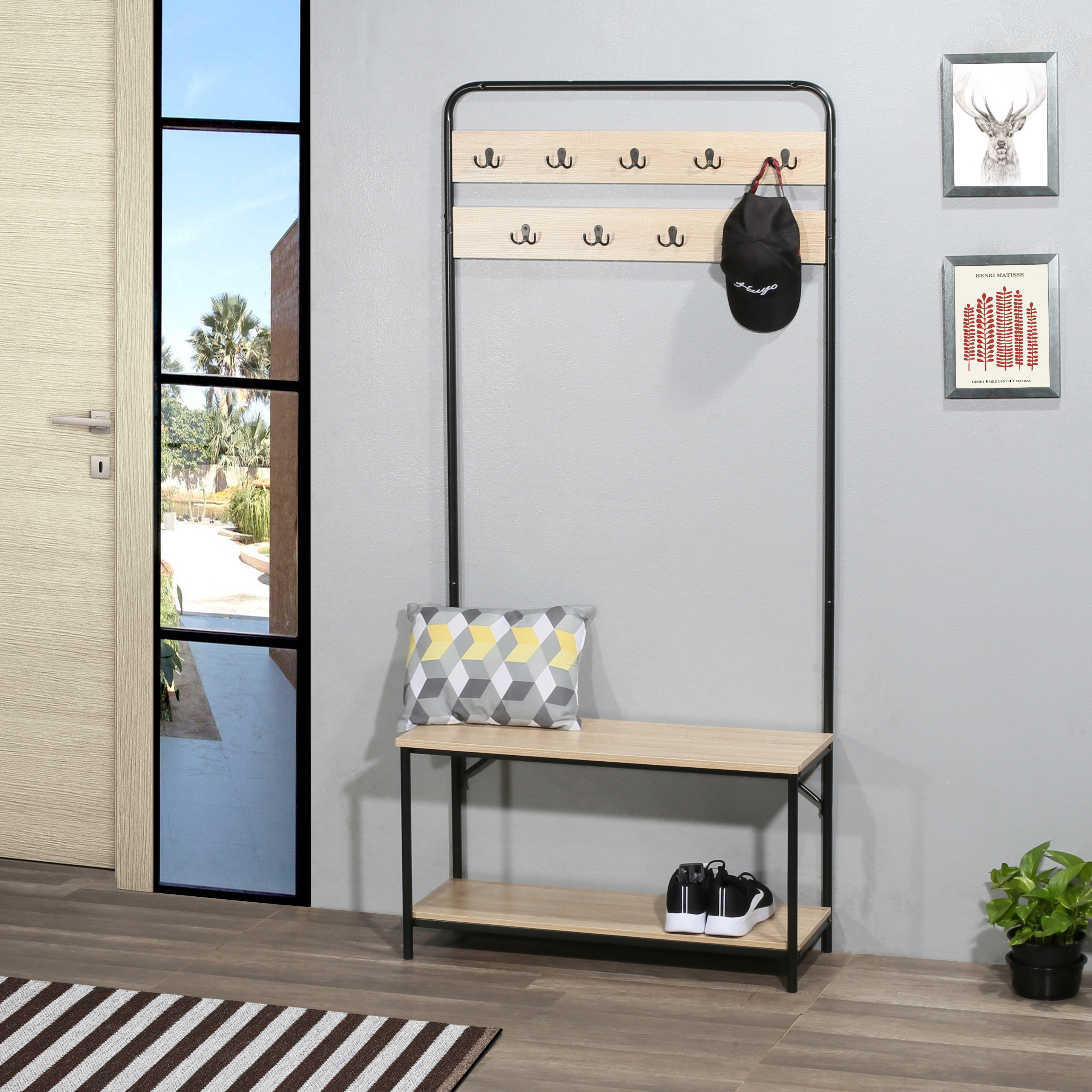 Ebern Designs Jahya 12'' Wide Hall Tree with Bench Wayfair